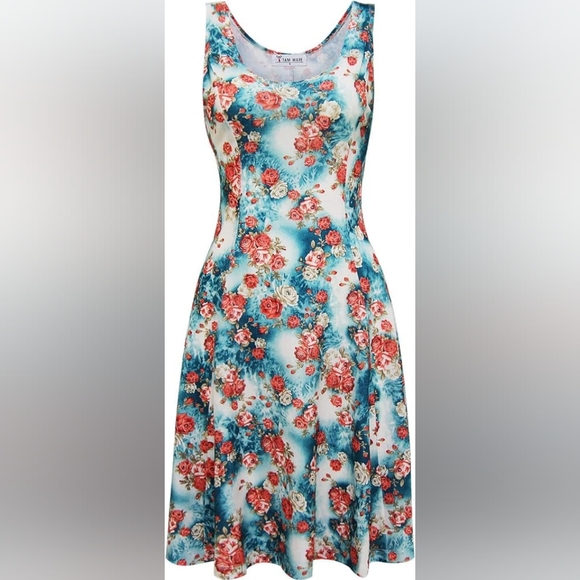 NWT Tam Ware Sleeveless Floral Fit and Flare Dress XXL - Picture 1 of 11